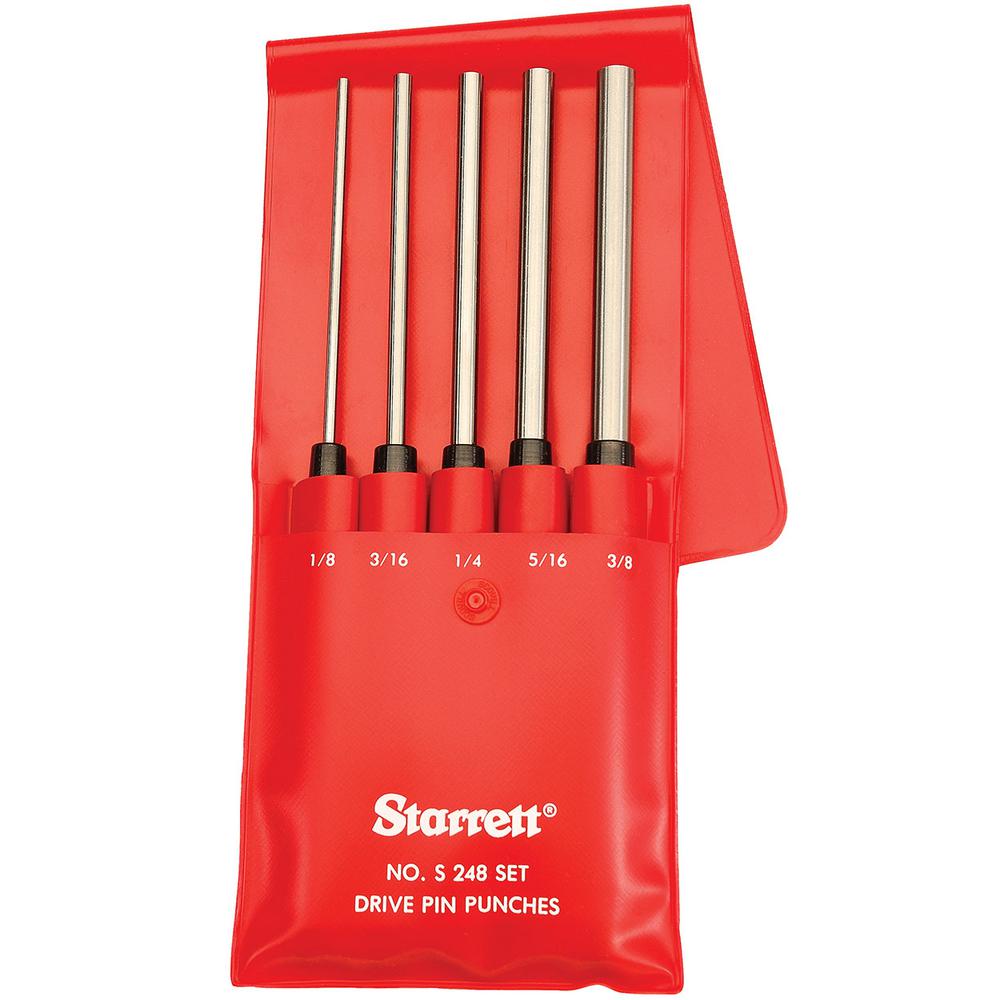 Starrett Steel Drive Pin Punch Set (5Piece)S248PC The Home Depot