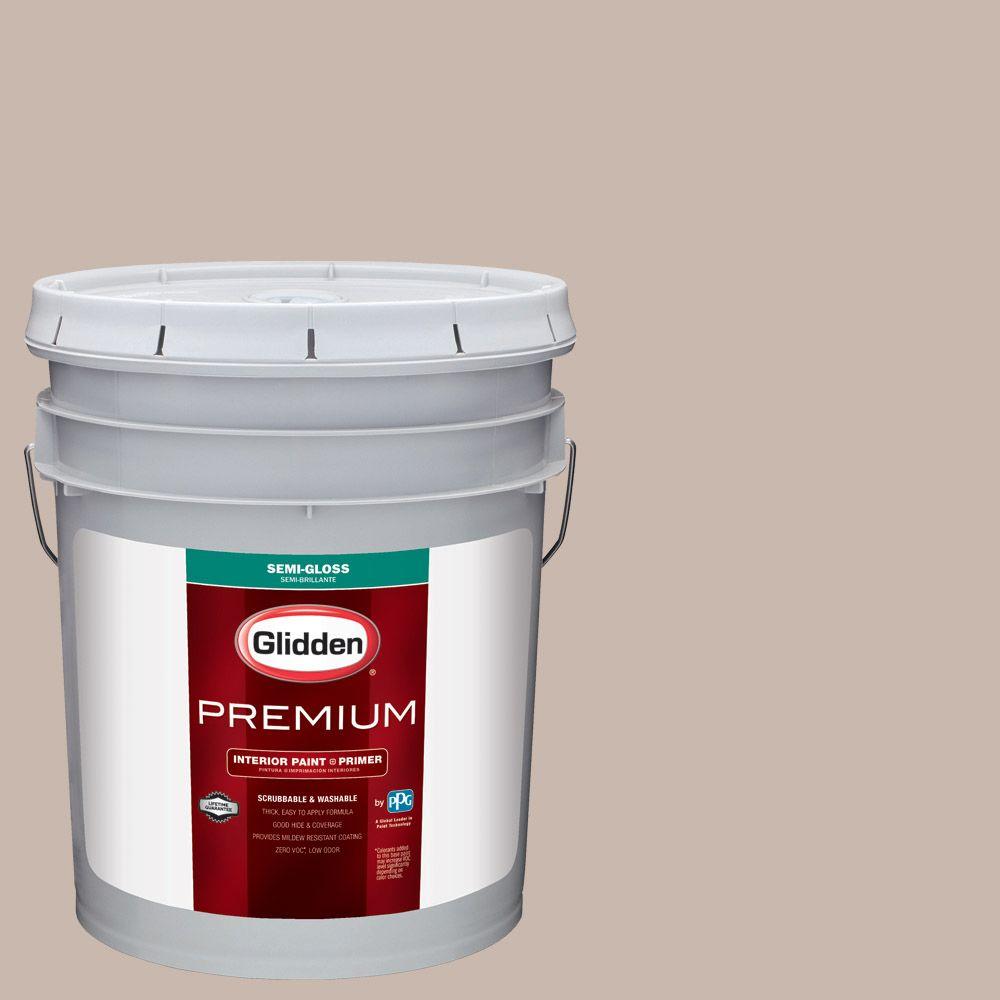 Glidden Premium 5 gal. HDGWN01U Mocha Bisque SemiGloss Interior Paint with PrimerHDGWN01UP