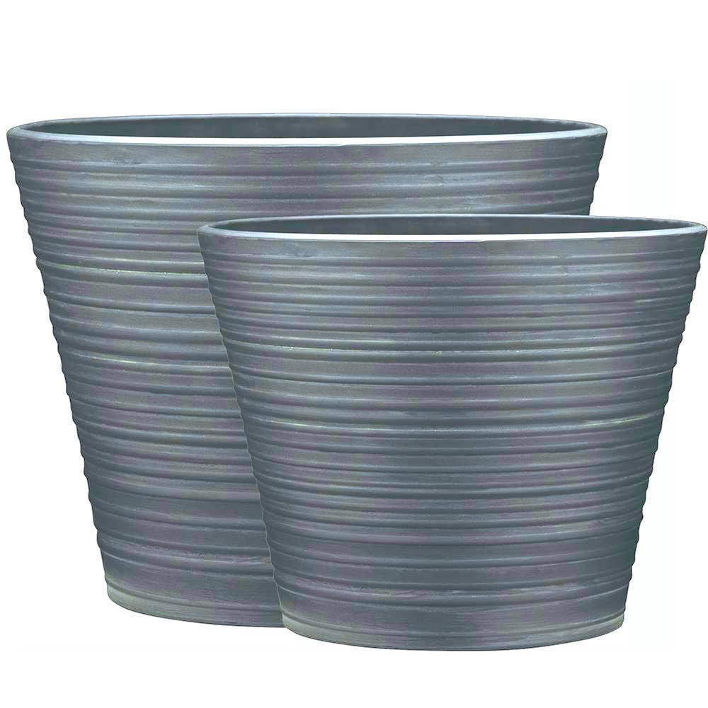Southern Patio 12 In And 16 Resin Cabana Planter Combo Pack Southern Patio 12 In And 16 Resin Cabana Planter Combo Pack Set
