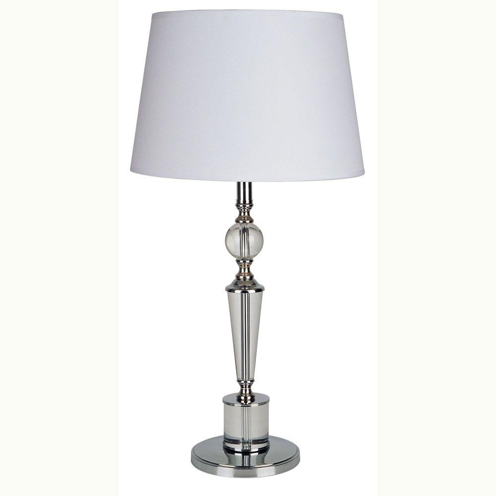 ORE International 27.5 in. Solid Crystal Clear Table Lamp-31136 - The