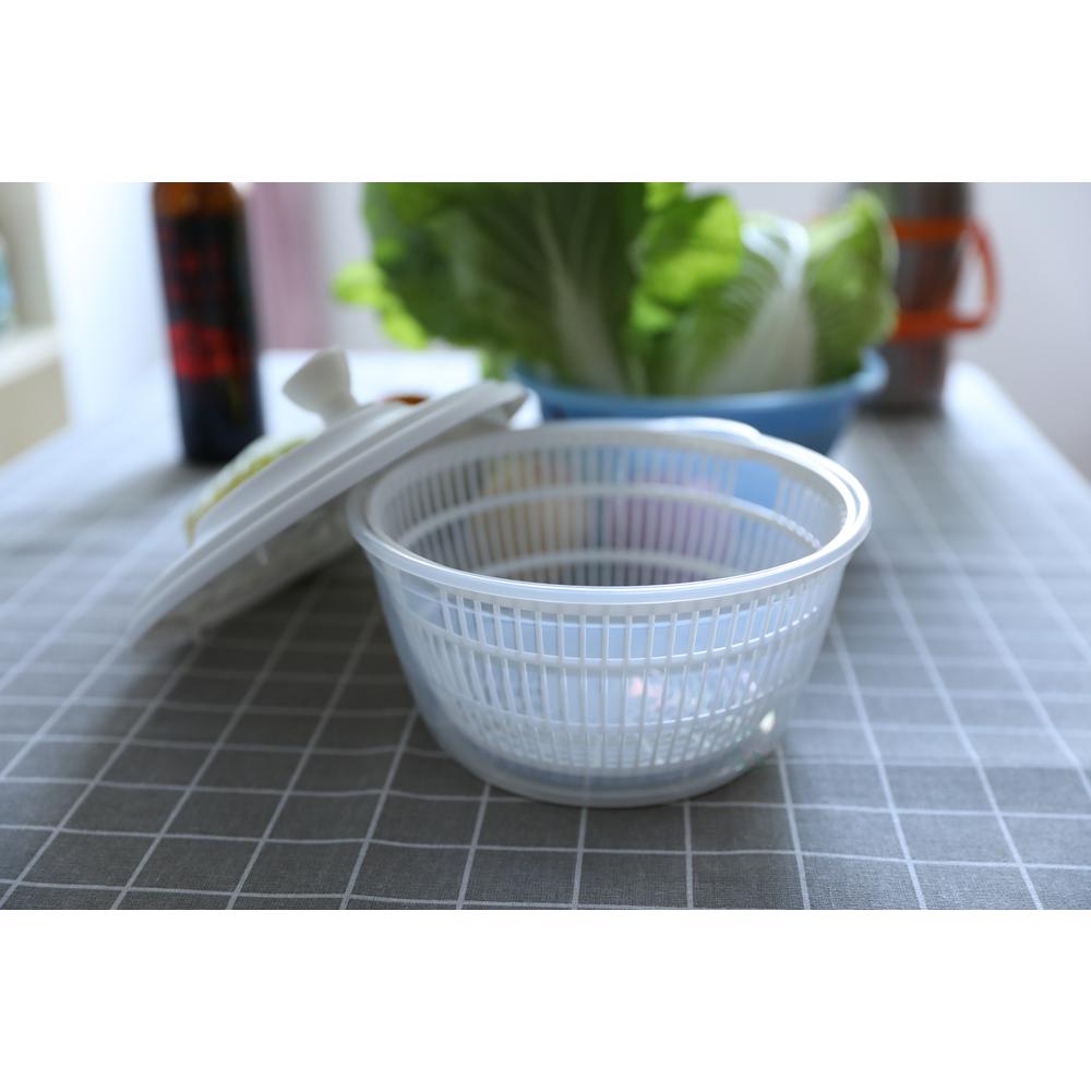 Basicwise Clear Salad Spinner Vegetable Washer And Dryer With Basicwise Clear Salad Spinner