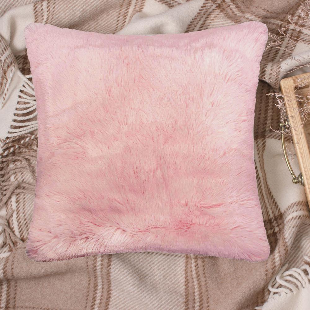 Furniture Of America Shaggy Pink Decorative Pillow Set Of 2 Idf