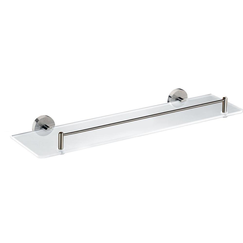 ANZZI 5-1/4 in L x 2-2/5 in. H x 19-7/10 in. W Wall-Mount Tempered Glass Bathroom Shelf in Brushed Nickel was $78.73 now $59.99 (24.0% off)