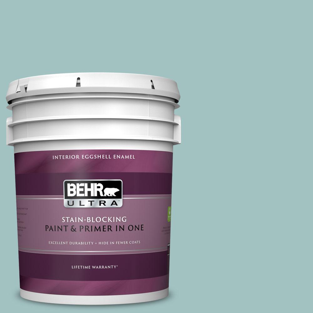 BEHR ULTRA 5 gal. S4403 Aspiring Blue Eggshell Enamel Interior Paint