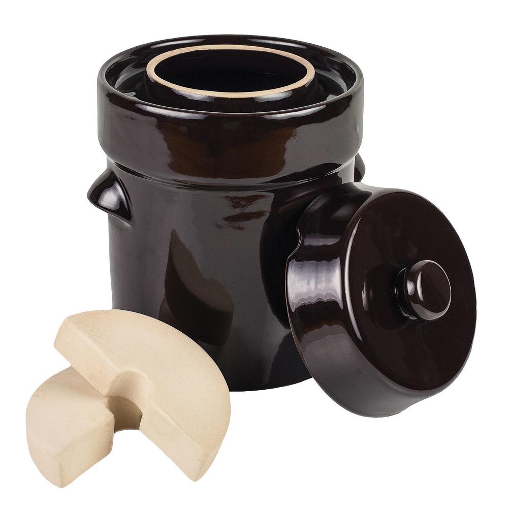 Paderno World Cuisine 2 l Brown Ceramic Fermentation Pot