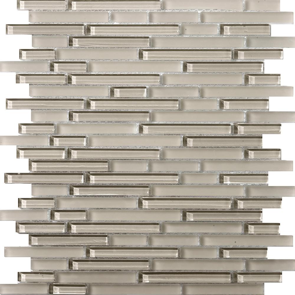 Lucente Morning Fog Gloss Matte Mix 12 05 In X 8mm Glass Mesh Mounted Mosaic Tile 1 07 Sq Ft