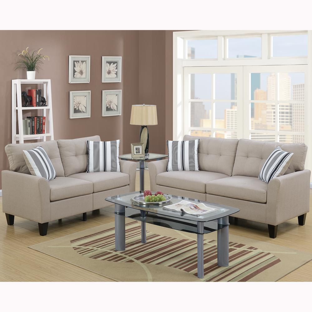 Venetian Worldwide Sardinia 2 Piece Beige Sofa Set Vene