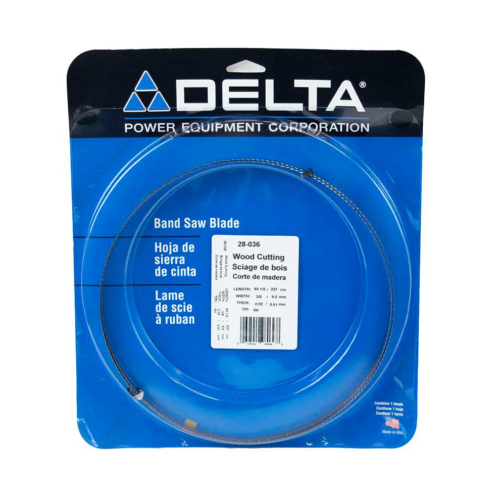 Delta 93-1/2in.x 3/8 in.x 6T Band Saw Blade-28-036 - The Home Depot