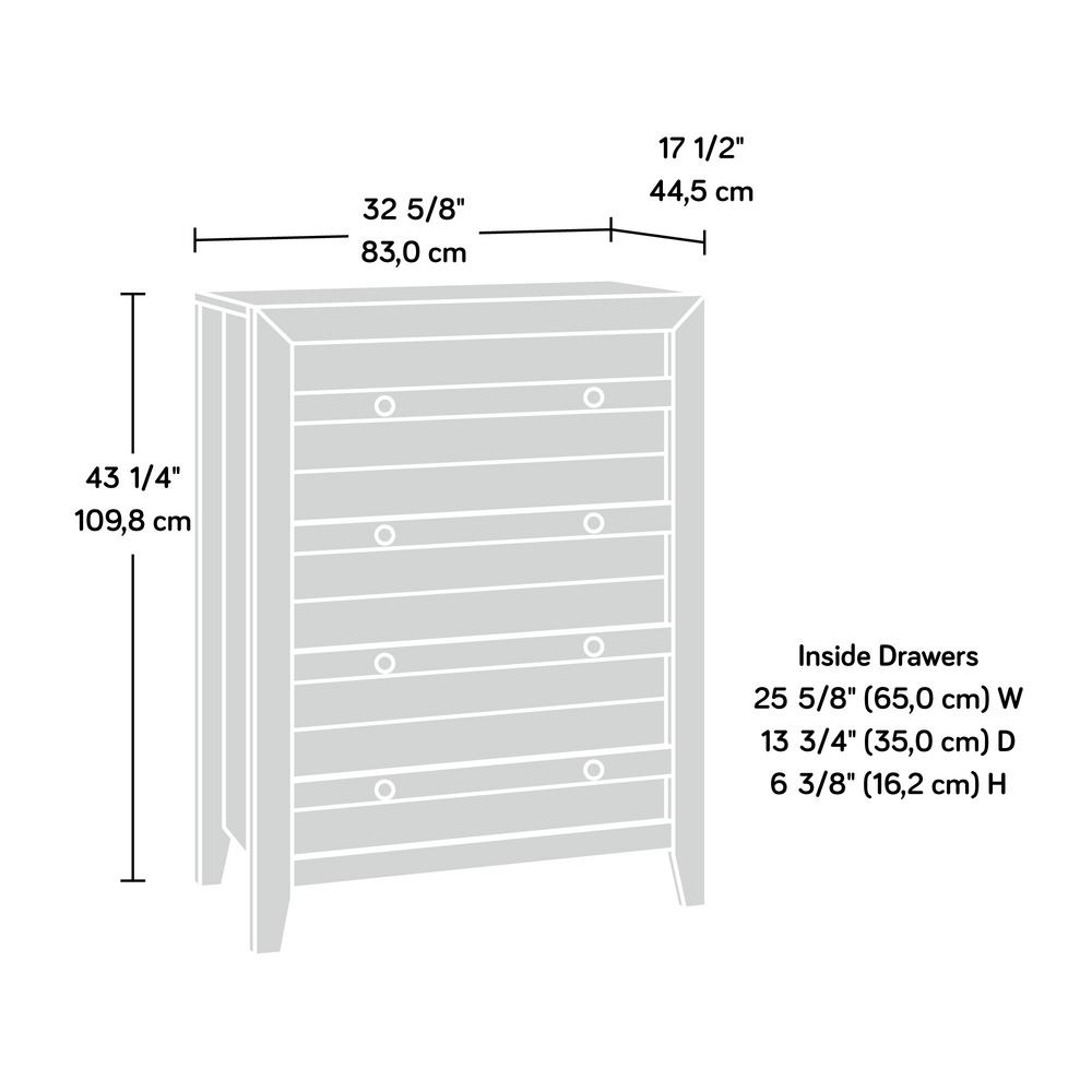 Sauder Dakota Pass 4 Drawer Craftsman Oak Chest Of Drawers 418175