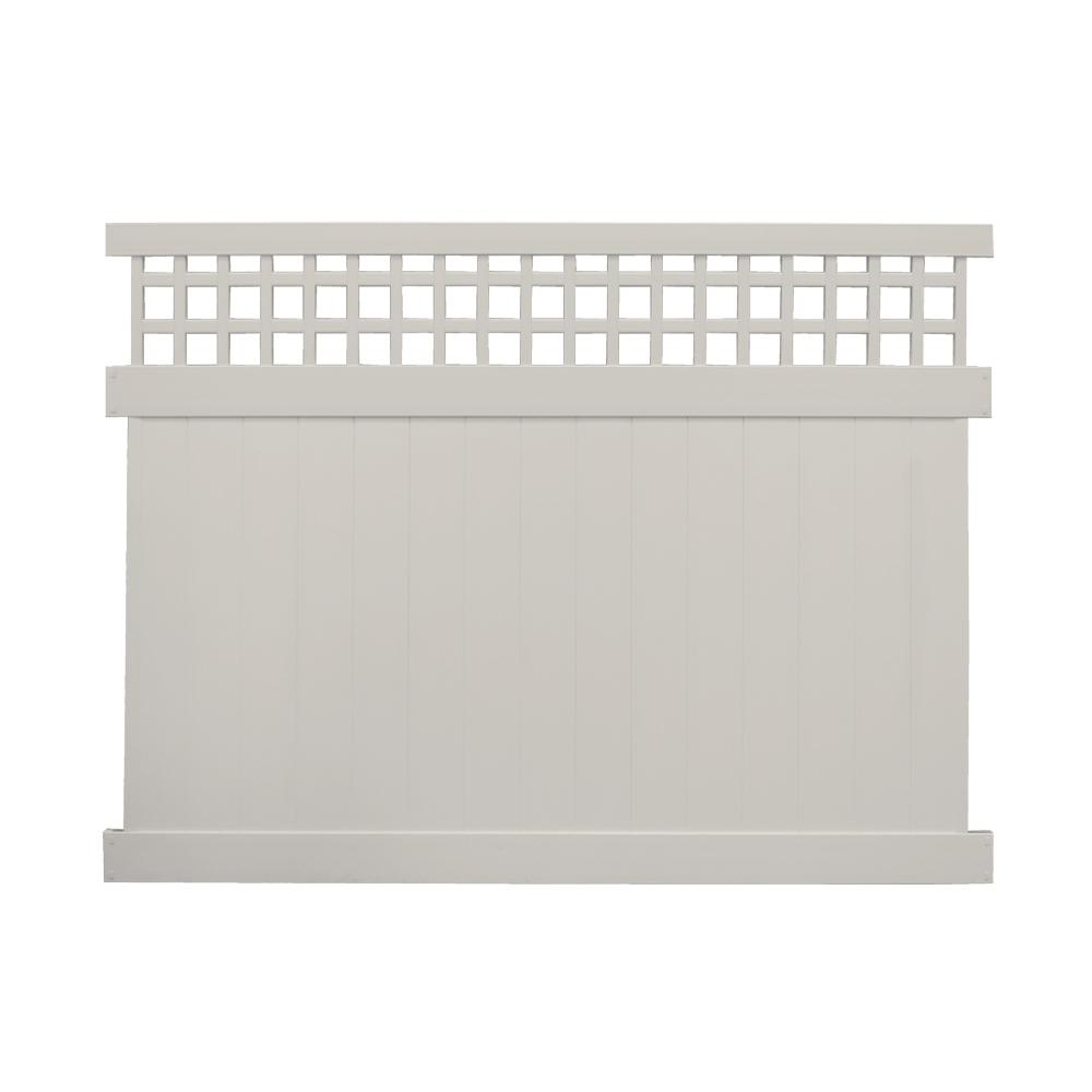 Tan 6 8 Vinyl Fencing Fencing The Home Depot