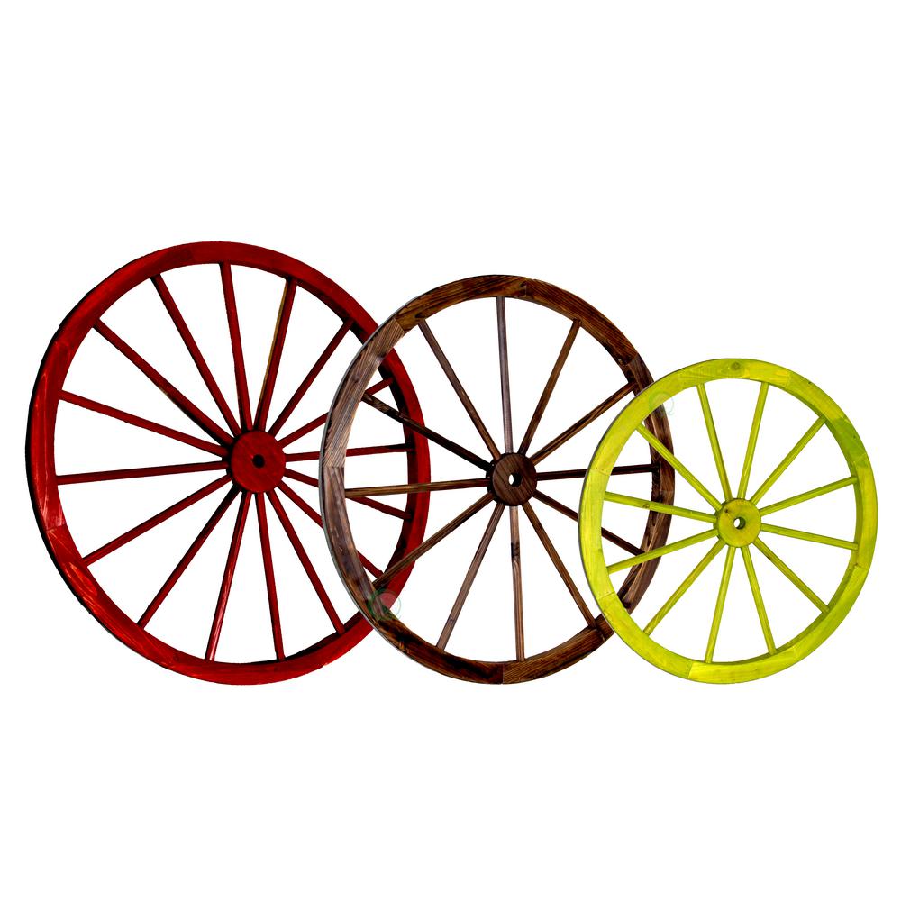 Gardenised 42 In X 1 4 In Decorative Antique Wagon Garden Wheel
