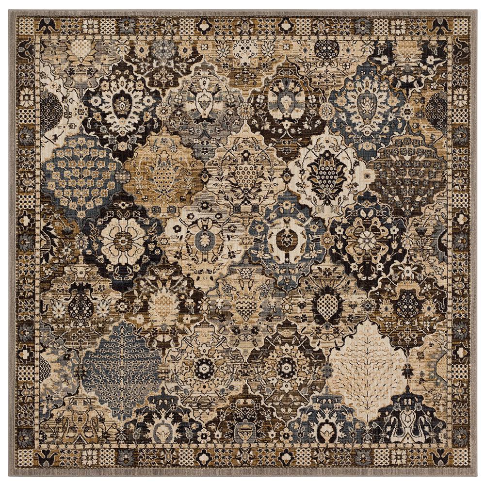 Home Decorators Collection Patchwork Grey 8 ft. x 8 ft. Square