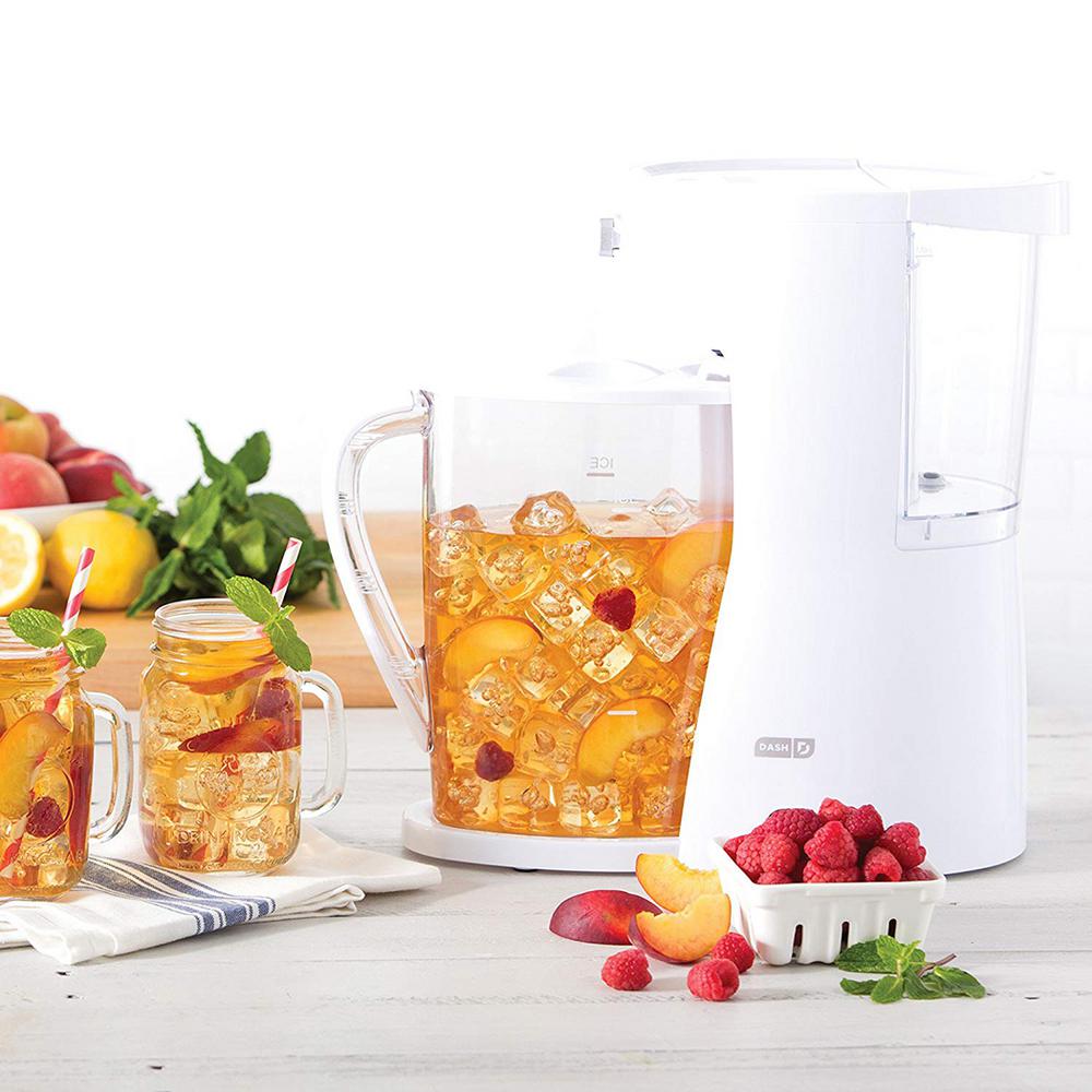 Dash 2.5 l Iced Tea and Beverage Brewer in White DCBB300WH The Home Depot