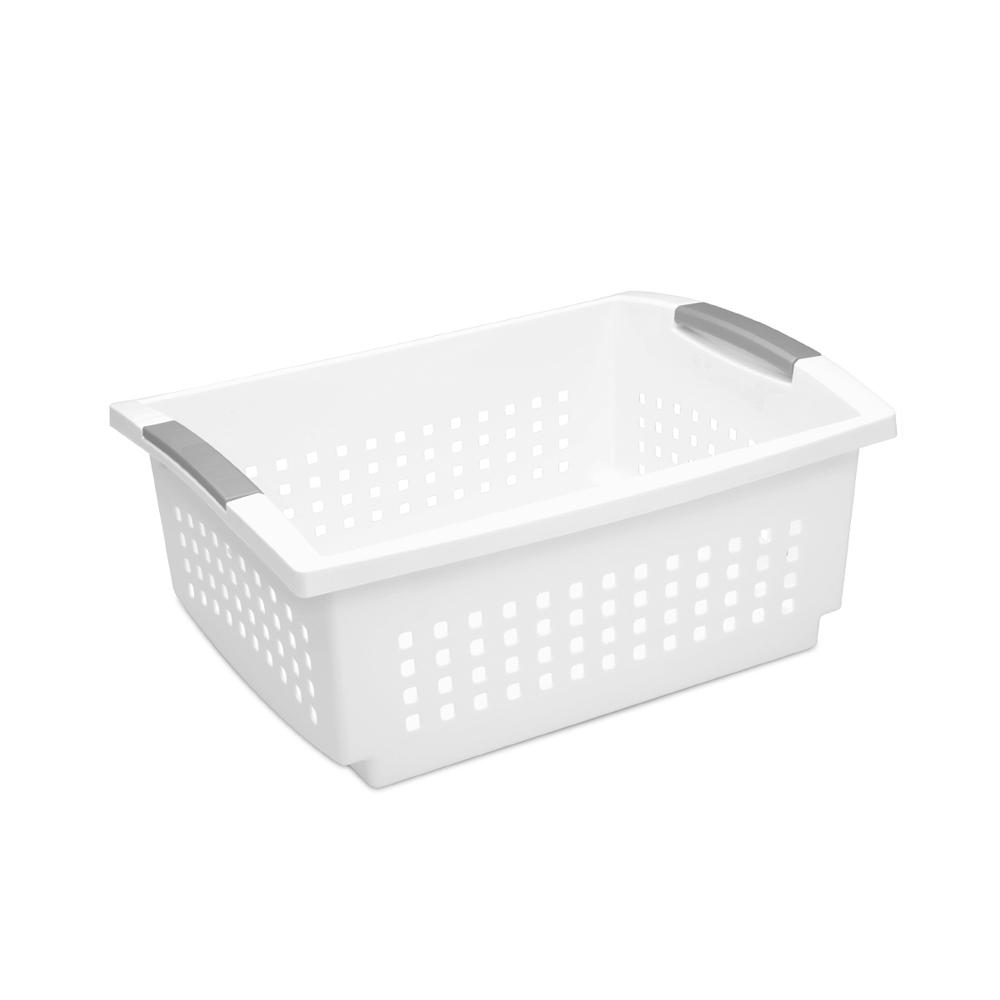 Sterilite Large Stacking Basket 16648006 The Home Depot Large Stacking Basket