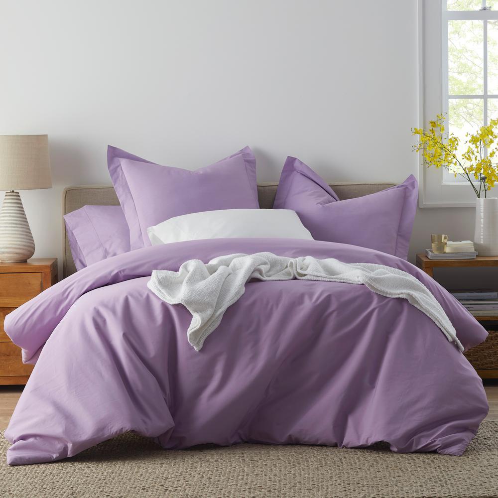 The Company Store Classic Pale Lilac Solid Cotton Percale Twin