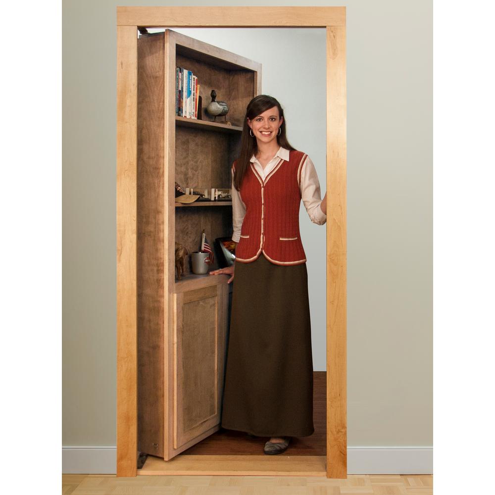 Invisidoor 36 In X 80 In Flush Mount Assembled Cherry Unfinished