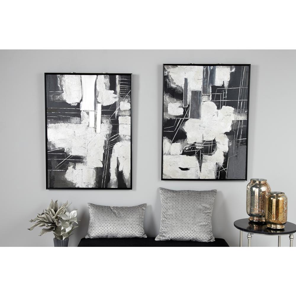 Litton Lane Abstract Painting Framed Canvas Wall Art 87794 The