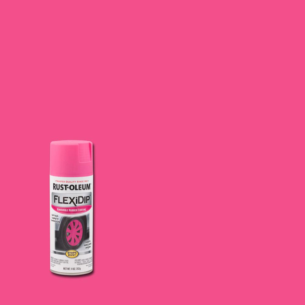 Rust Oleum Flexidip 11 Oz Matte Bright Pink Removable Rubber Matte Bright Pink Removable Rubber Coating Spray