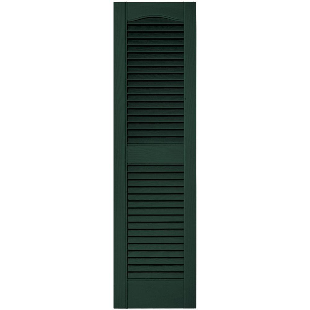 Builders Edge 12 in. x 43 in. Louvered Vinyl Exterior Builders Edge 12 in. x 43 in. Louvered Vinyl Exterior