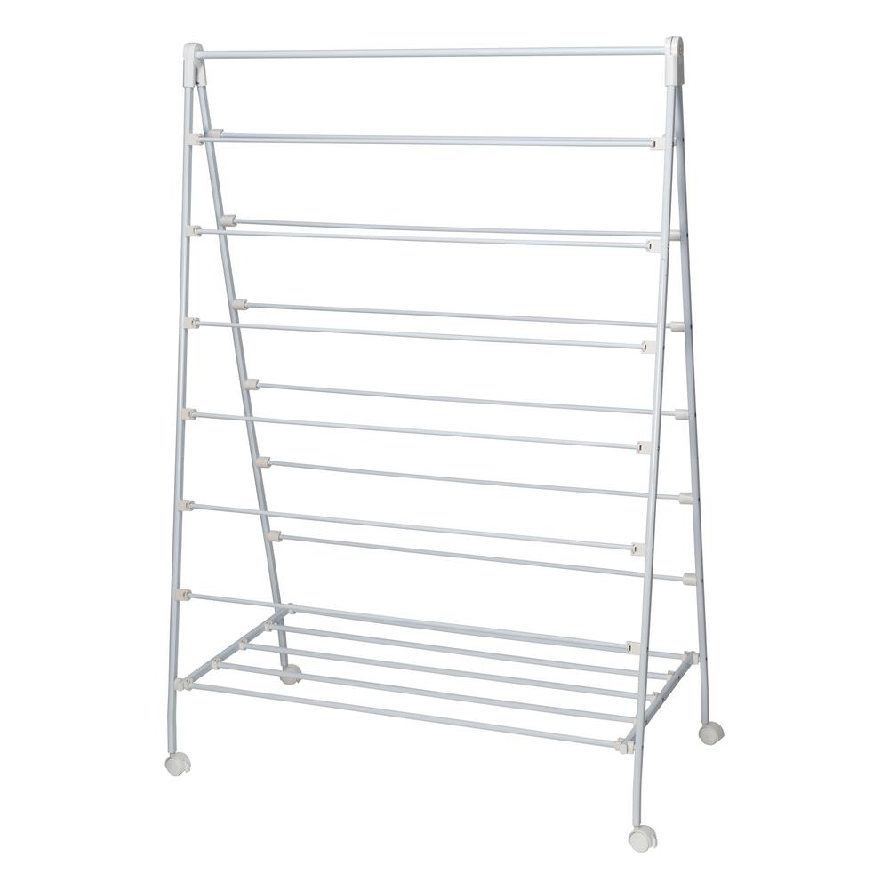 Honey Can Do 22 In X 58 In White Steel Portable Clothes Drying Rack With A Frame Design Dry 08551 The Home Depot