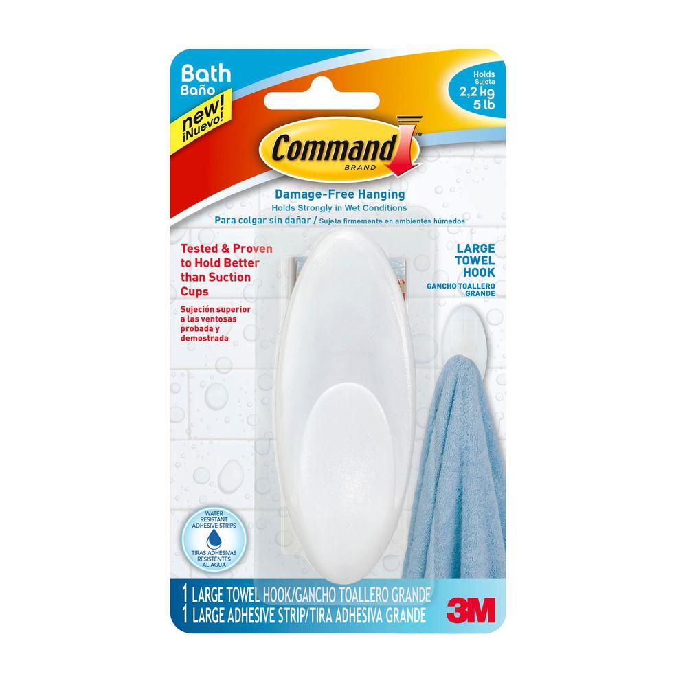 Command 5 lb. Large Towel HookBATH17ES The Home Depot