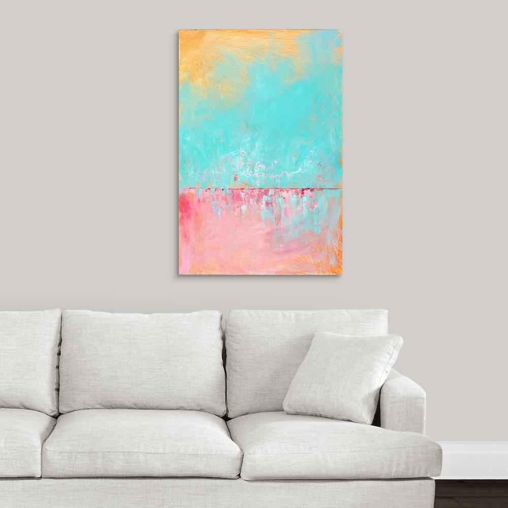 Greatbigcanvas Cotton Candy Sky Full Of Water By Circle Art Group Canvas Wall Art 2421240 24 24x36 The Home Depot