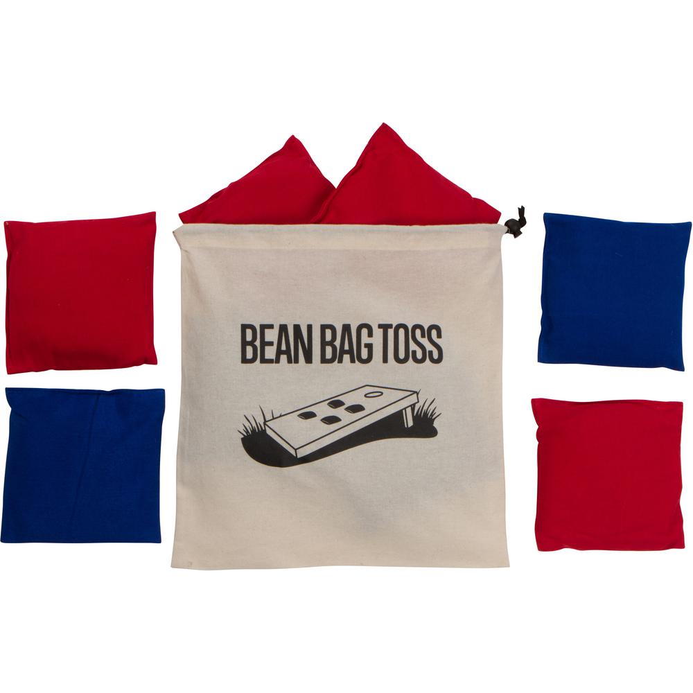 Tailgate360 High Quality Bean Bags 1 Lb With Sched Duck Cloth Carry Bag Set Of 8 4 Red And Blue