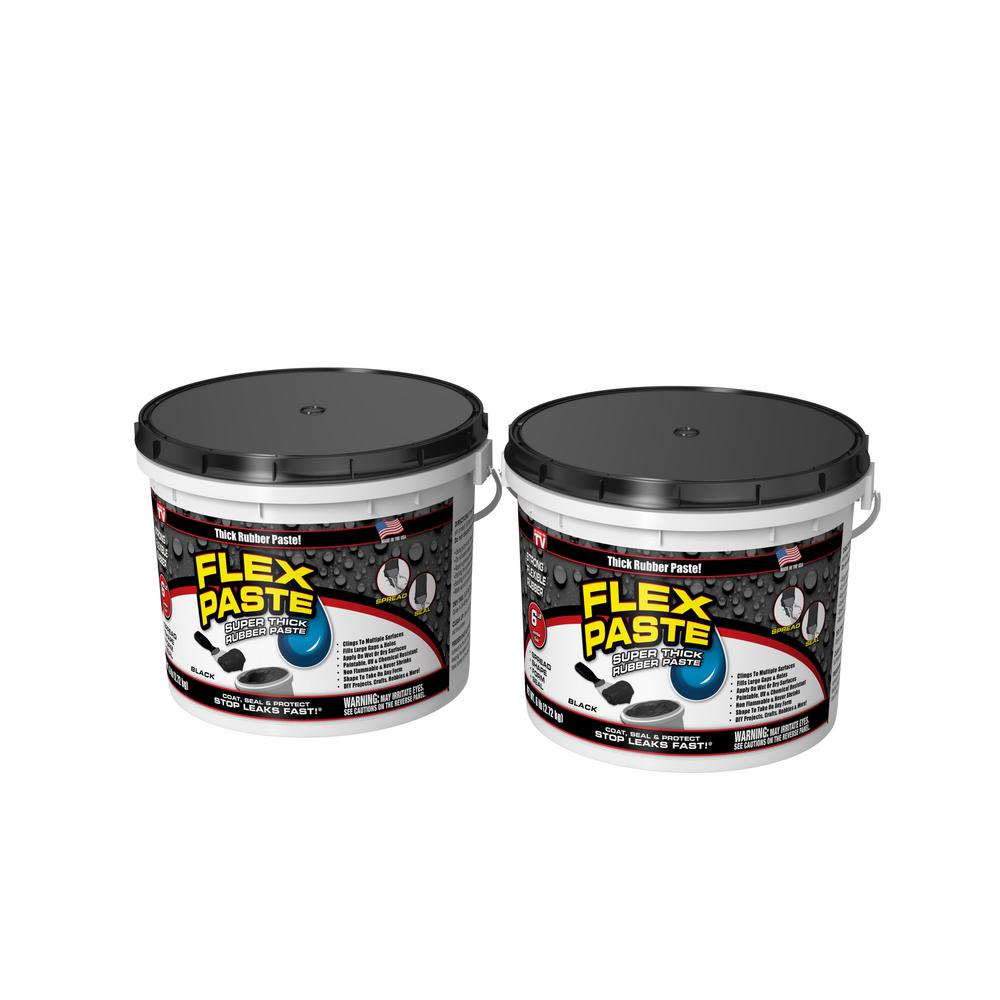 FLEX SEAL FAMILY OF PRODUCTS Flex Paste 6 lb. Black All-Purpose Strong ...