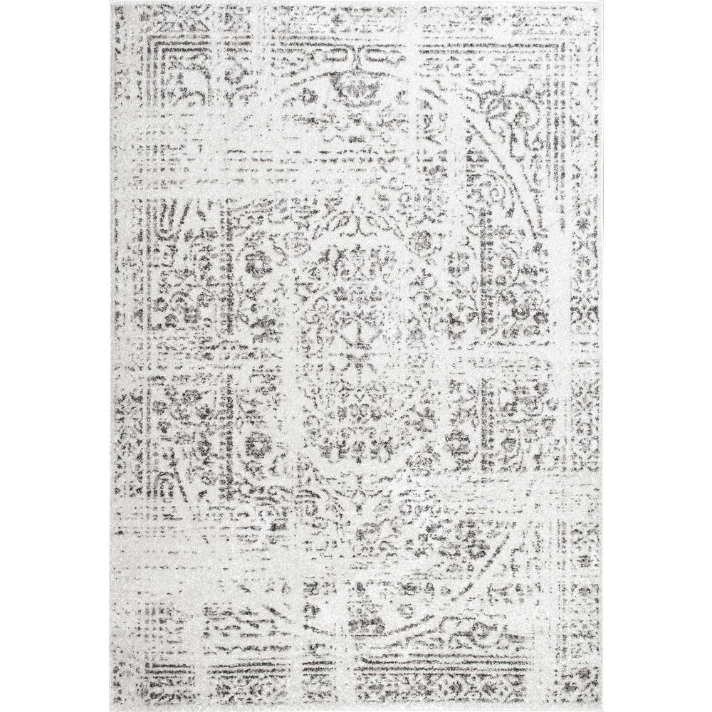 Nuloom Arlena Distressed Persian Medallion Gray 10 Ft X 14 Ft Area Rug