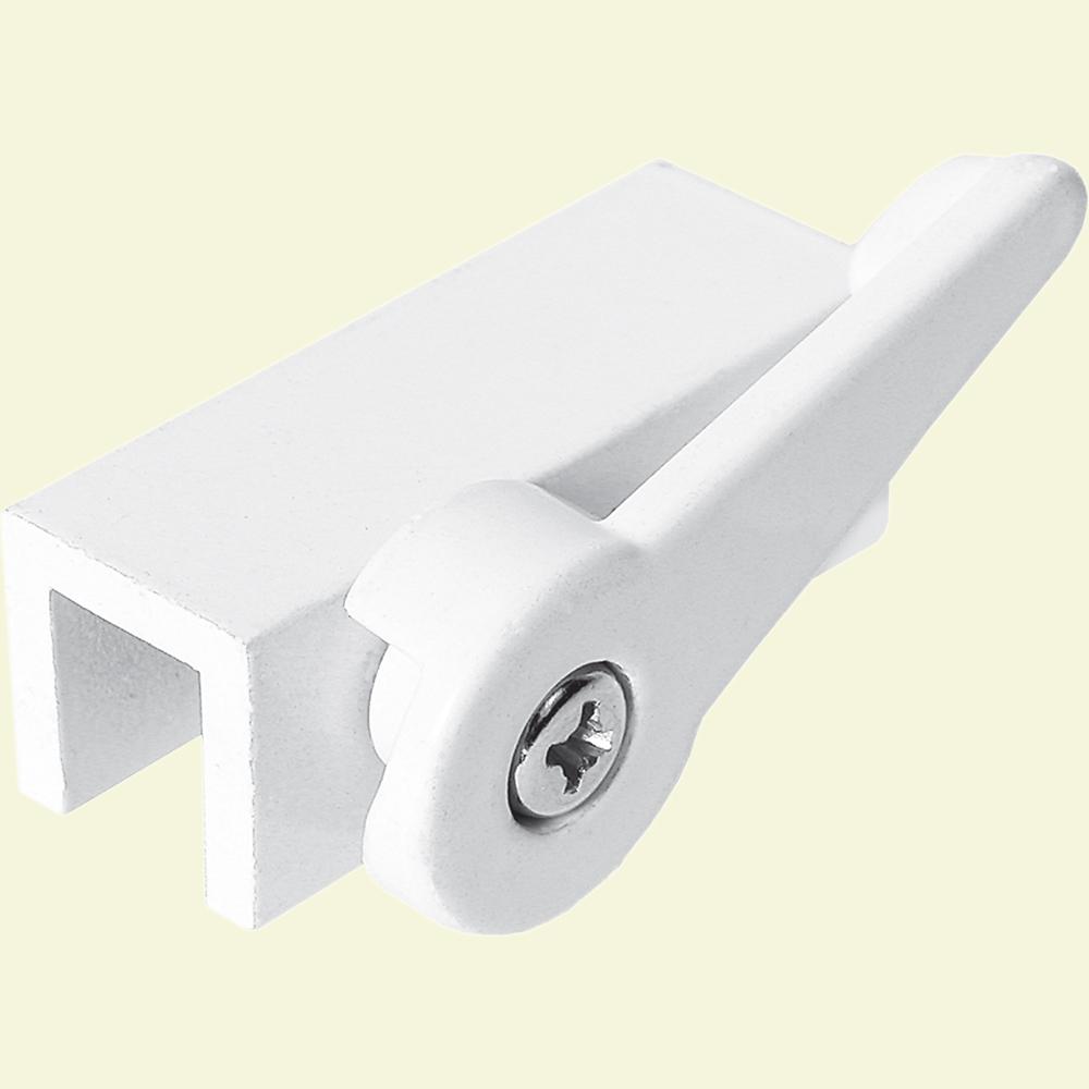 Prime Line White Aluminum Cam Action Sliding Window Lock U 9825