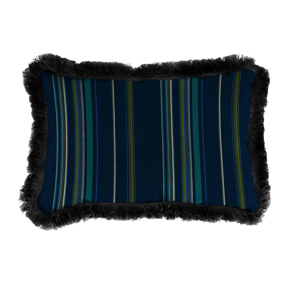 Jordan Manufacturing Sunbrella 19 in. x 12 in. Stanton Lagoon Lumbar