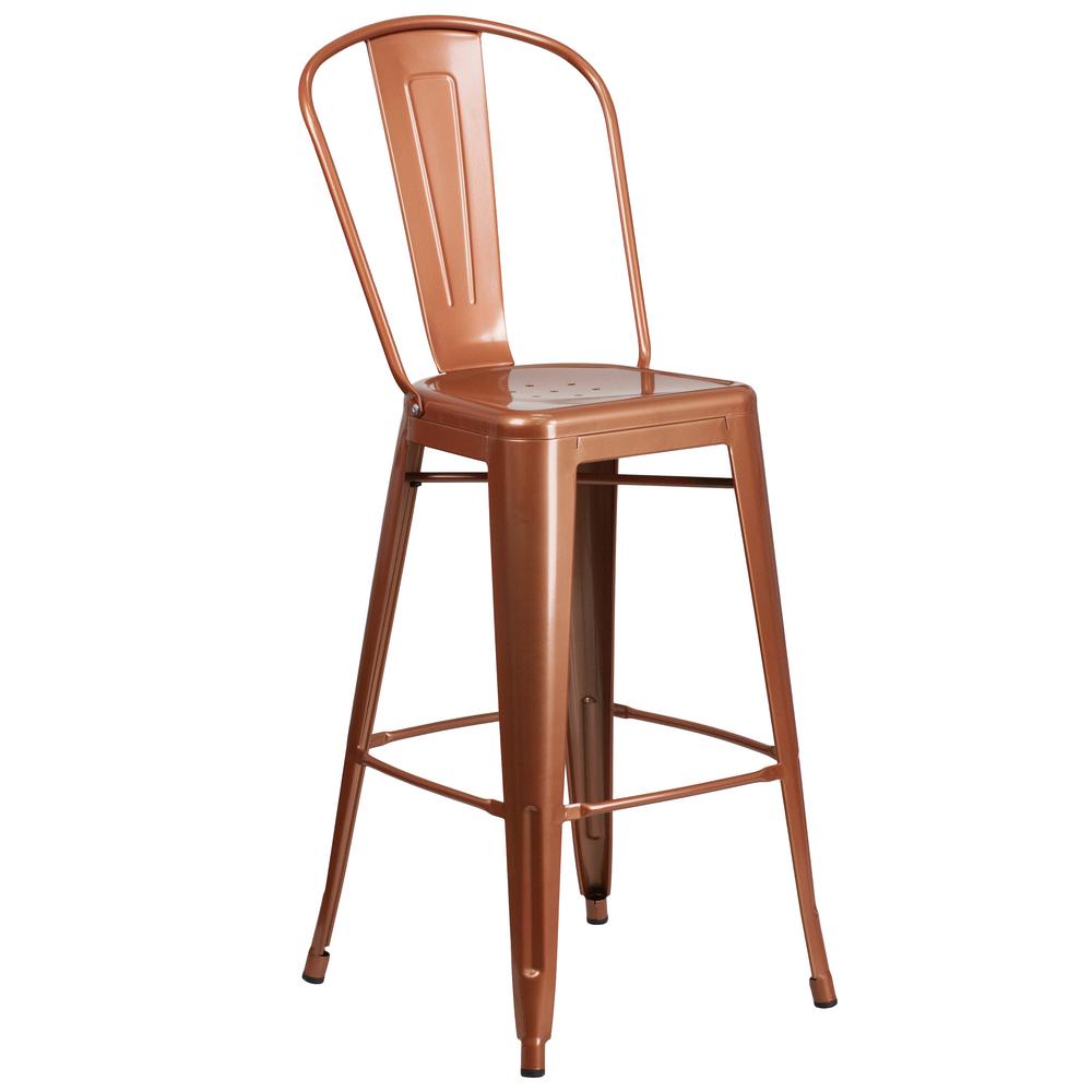 Flash Furniture 30 In Copper Bar Stool Et353430poc The Home Depot
