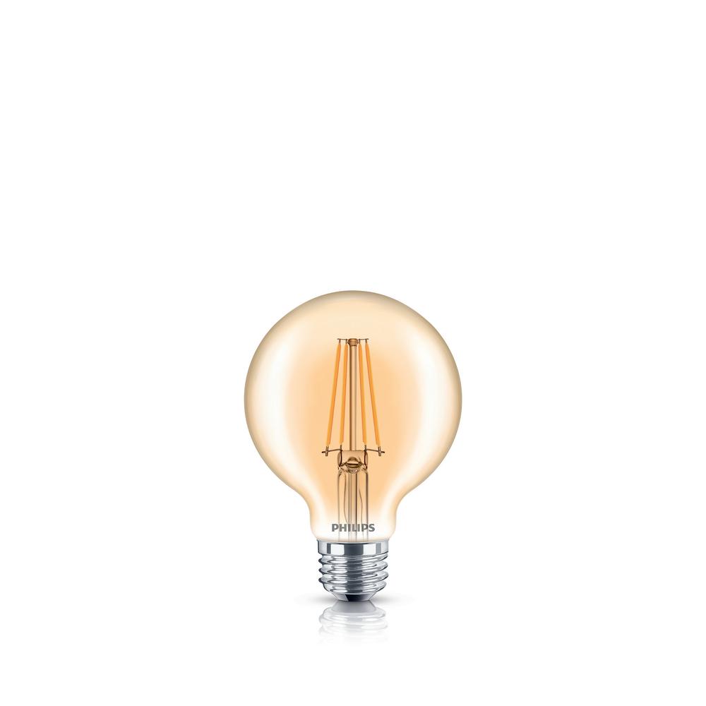 Philips 40 Watt Equivalent G16 Dimmable Led Indoor Outdoor Light Philips 40 Watt Equivalent G16 Dimmable Led Indoor Outdoor Light Bulb Vintage Amber Glass