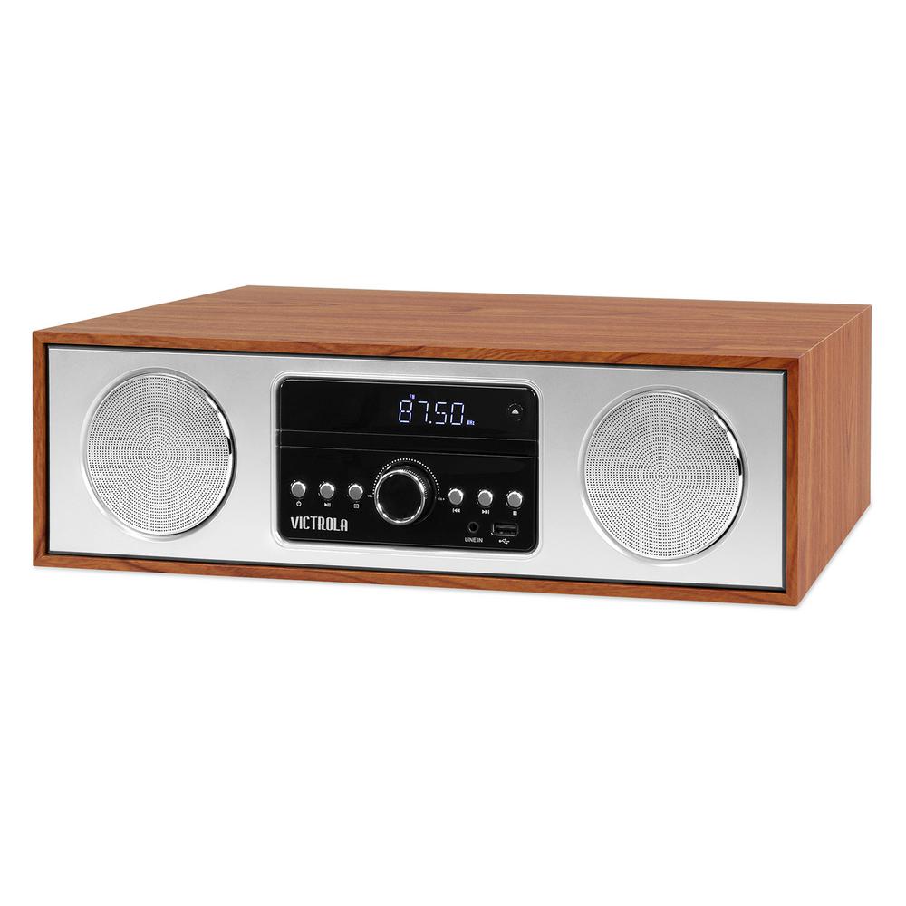 Victrola 30Watt Wooden Bluetooth Microsystem with CD, USB and RadioVS120MPL The Home Depot