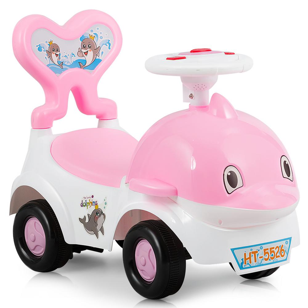 pink car baby walker