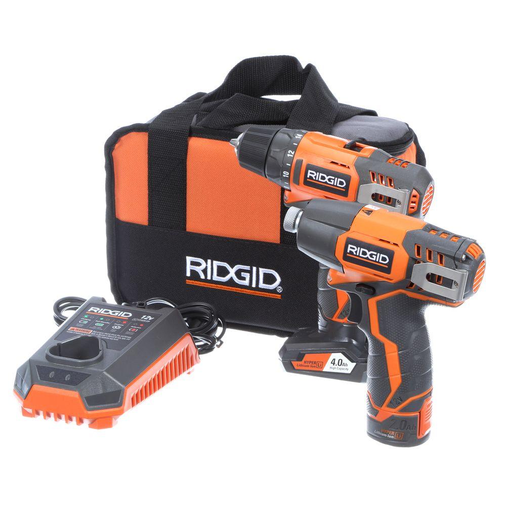 UPC 648846065304 product image for RIDGID 12-Volt Lithium-Ion Cordless Drill/Driver and Impact Driver Combo Kit wit | upcitemdb.com