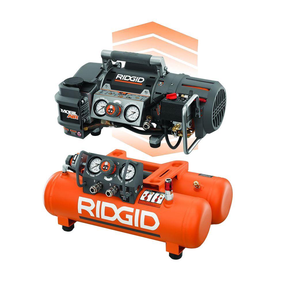 ridgid tri stack 5 gal portable electric steel orange airridgid tri stack 5 gal portable electric steel orange air compressor of50150ts the home depot