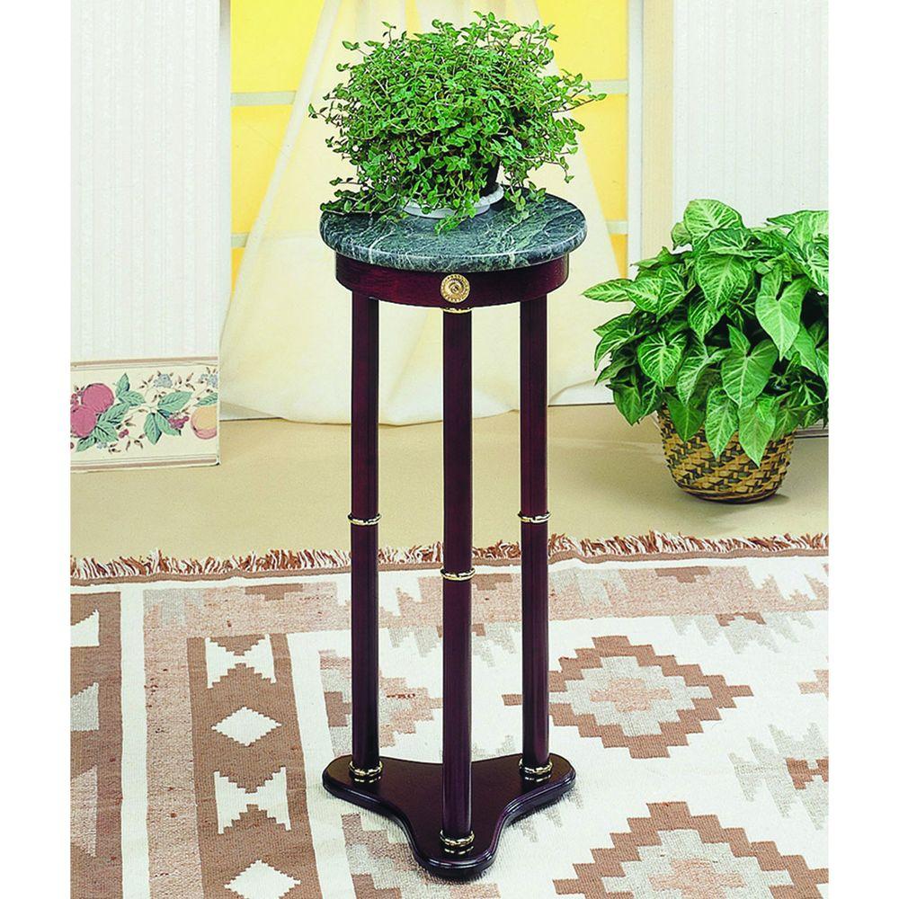 Venetian Worldwide Milpitas Merlot Finish Marble Top Indoor Plant Venetian Worldwide Milpitas Merlot Finish Marble Top Indoor Plant Stand