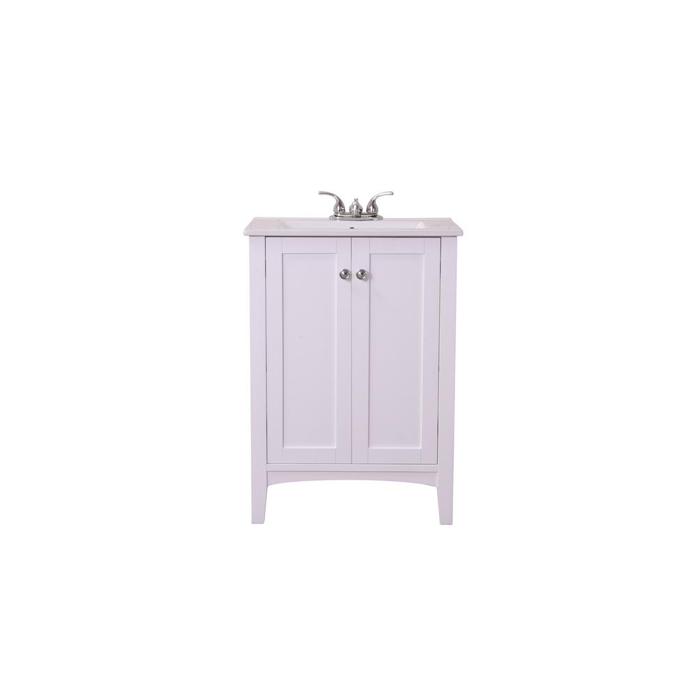 Glasford 24 In Single Bathroom Vanity With 1 Shelf 2 Doors Marble Glasford 24 In Single Bathroom Vanity With 1 Shelf 2 Doors Marble Top Porcelain Sink White Finish Hdvnt 4006 The Home Depot