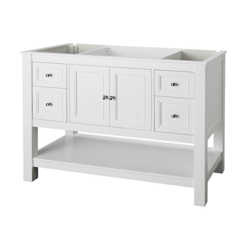 Home Decorators Collection Gazette 48 in. W Bath Vanity Cabinet Only in White