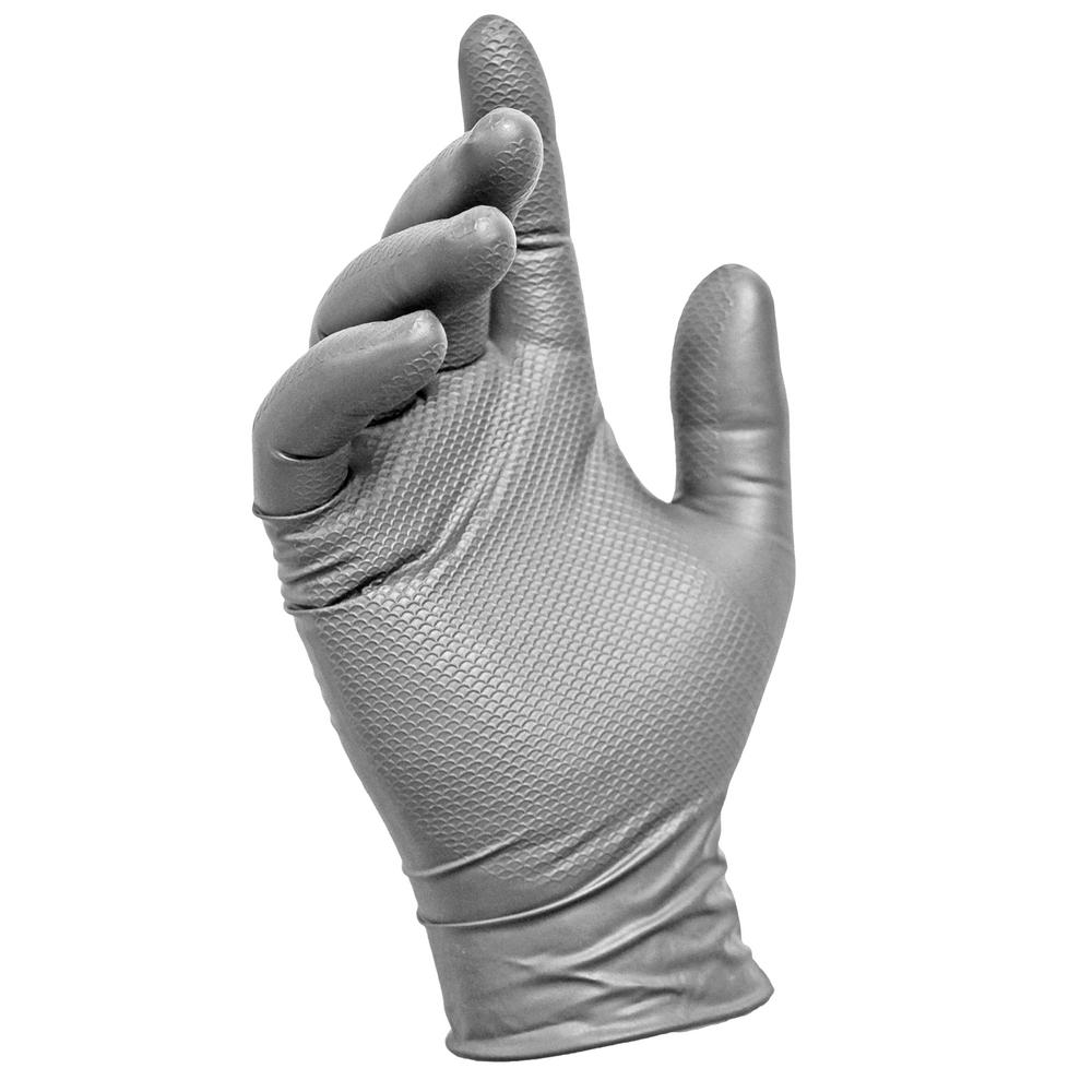 grey rubber gloves