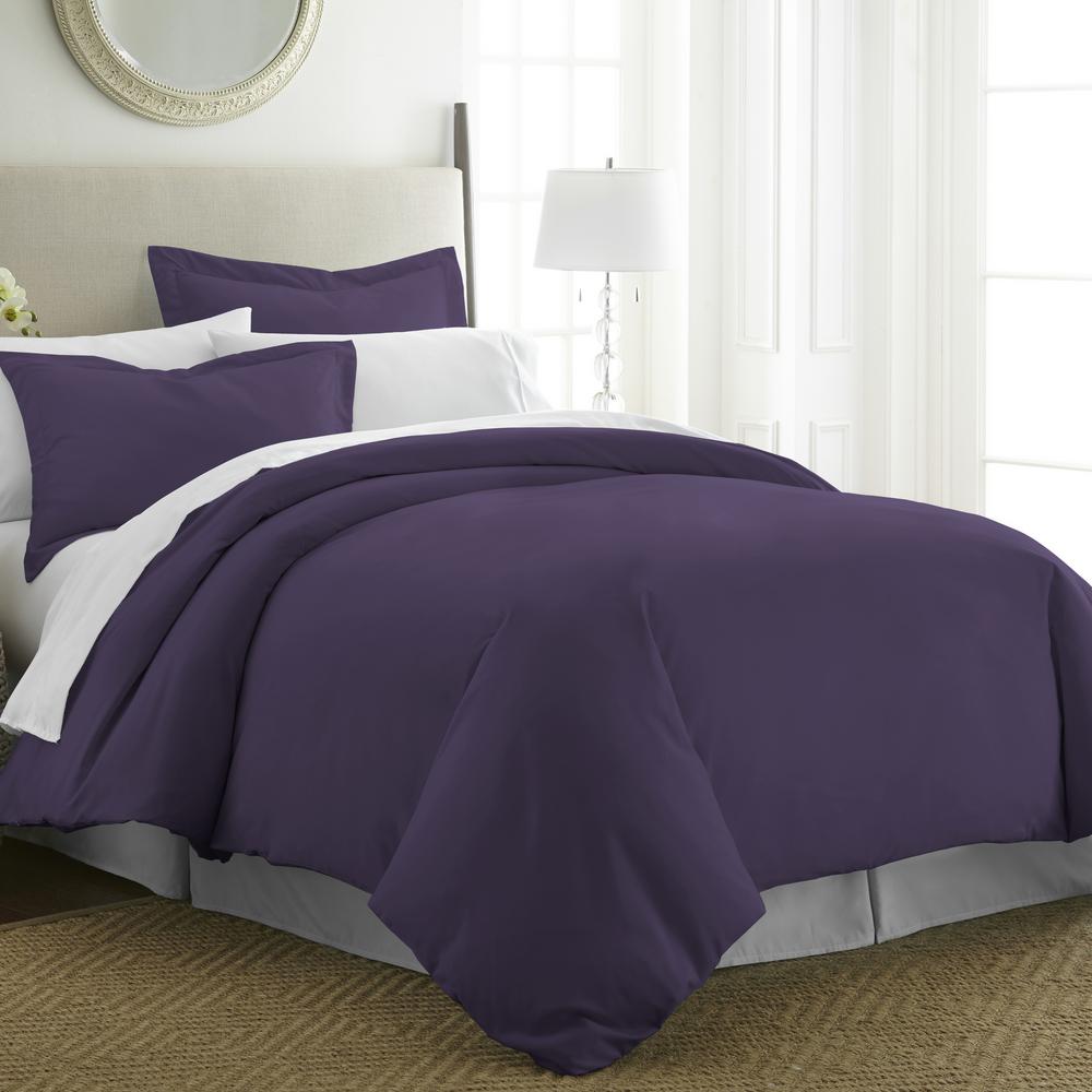 Becky Cameron Performance Purple Twin 3 Piece Duvet Cover Set Ieh