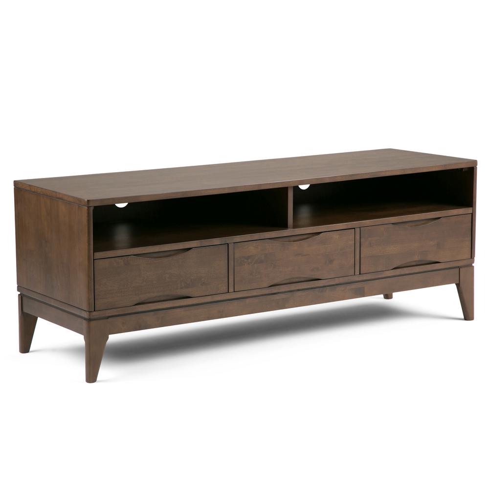 Simpli Home Harper Solid Hardwood 60 In Wide Mid Century