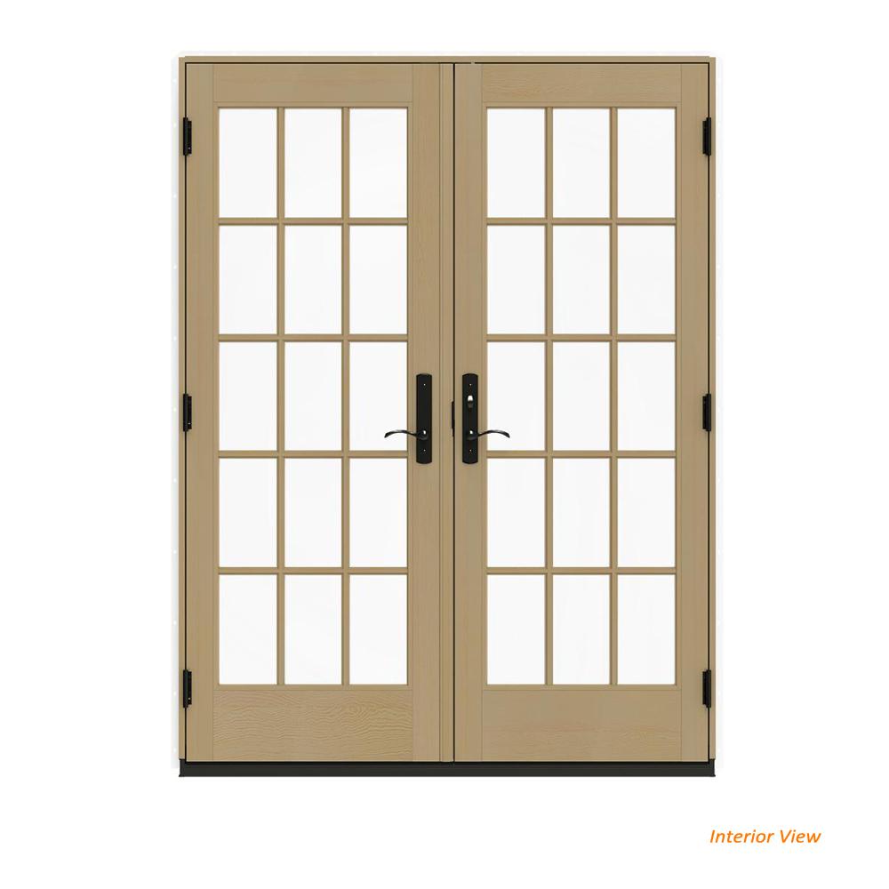 Patio Doors Exterior The Home Depot 60 In X 80 W 4500 Contemporary White Clad Wood Left