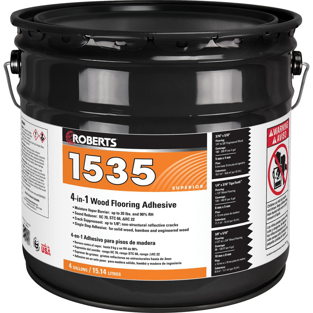 Roberts 4 Gal Premium 4 In 1 Wood Flooring Urethane Adhesive