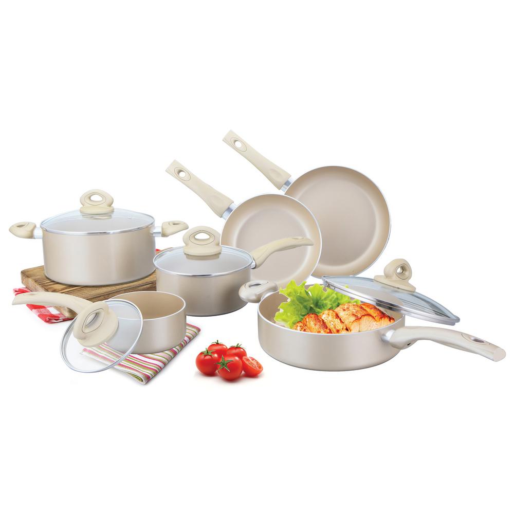 white non stick cookware set