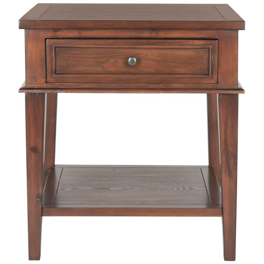 Safavieh Manelin Sepia Storage End Table-AMH6640A - The Home Depot