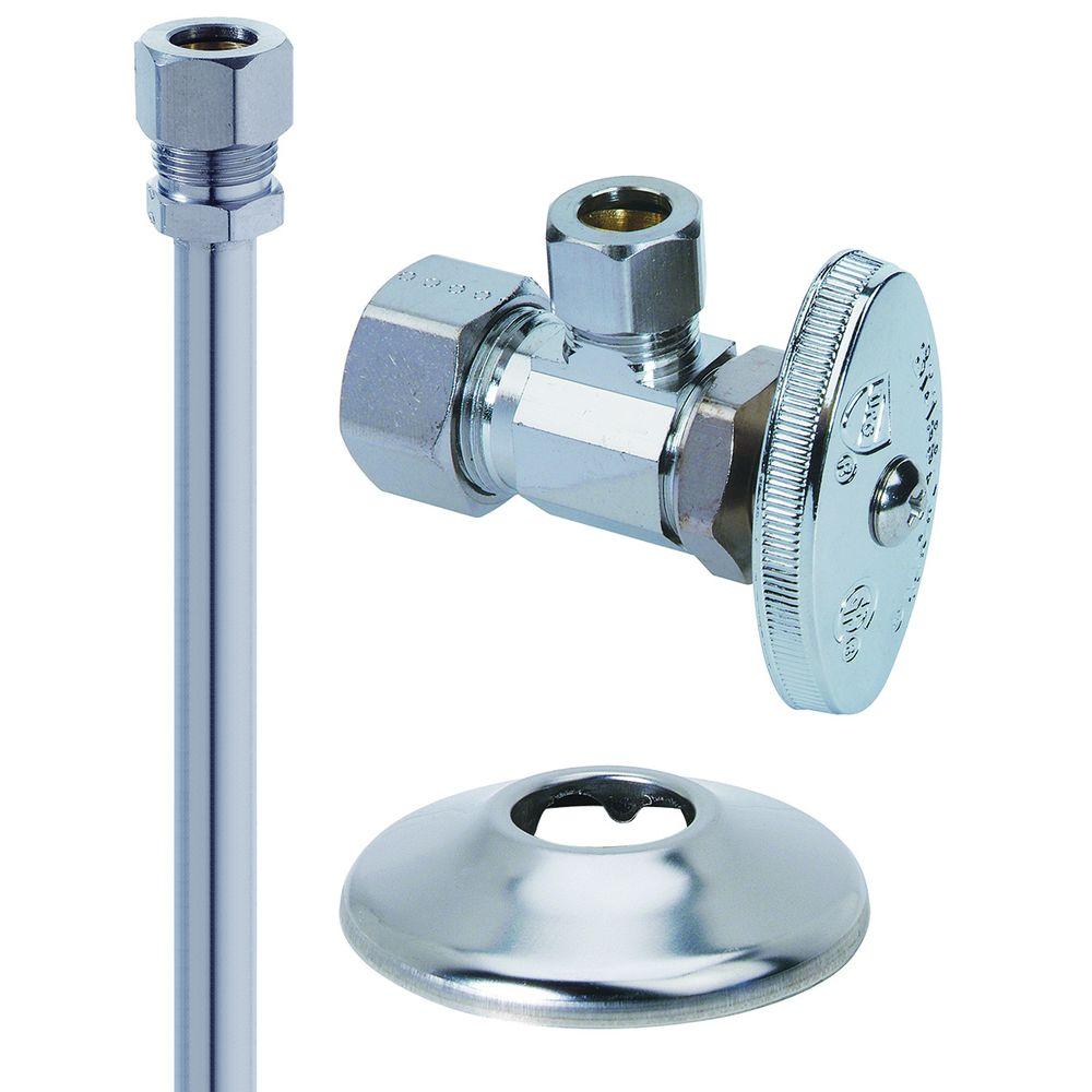 BrassCraft Faucet Kit 1/2 in. Nom Comp x 3/8 in. O.D. Comp Brass Multi