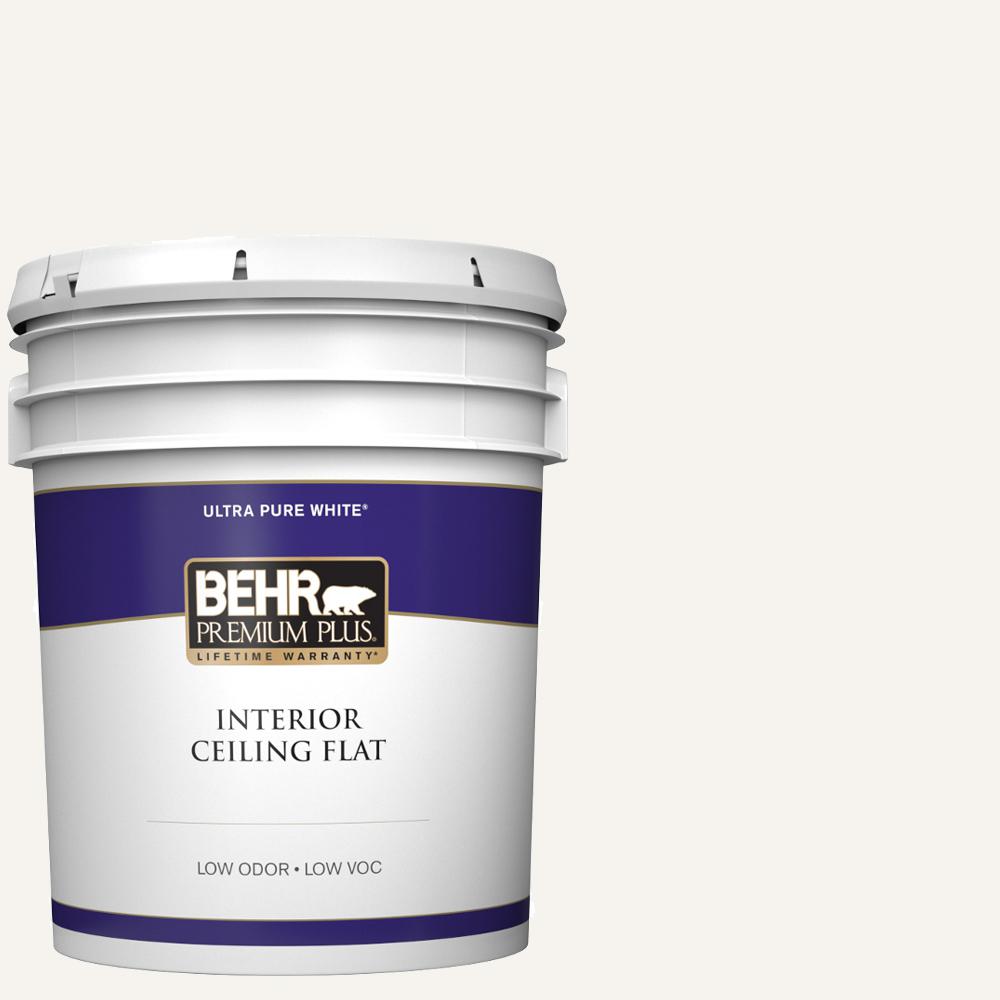 Behr Premium Plus 5 Gal Ultra Pure White Ceiling Flat Interior