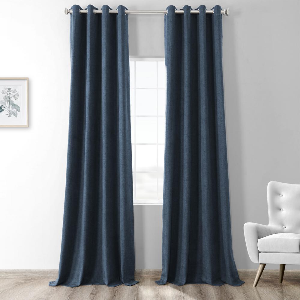 Exclusive Fabrics & Furnishings Dark Denim Blue Thermal Room Darkening